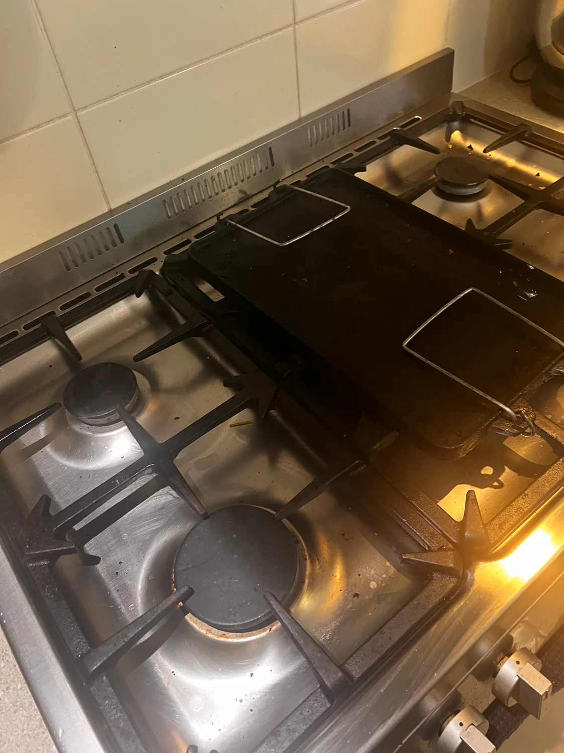 Cooktop before cleaning
